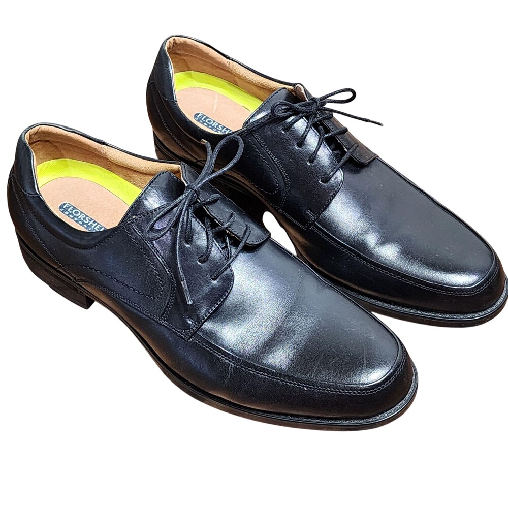 Florsheim Dress Shoes Mens Size 12 D Black Leather Derby Comfortech 12136-001